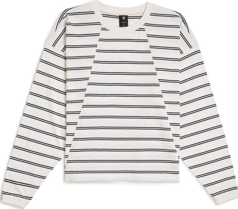 G-STAR - Shirt - Zwart/Wit - Oversized - Lange Mouw - Gestreept