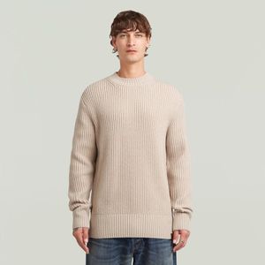 Essential Ribbed - Gebreide Trui - Beige - Heren