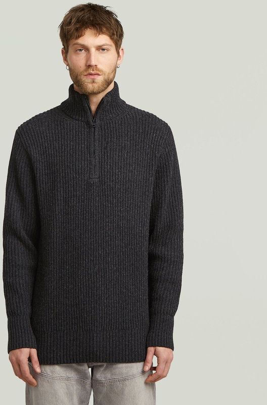 Essential Half Zip Gebreide Trui - Meerkleurig - Heren