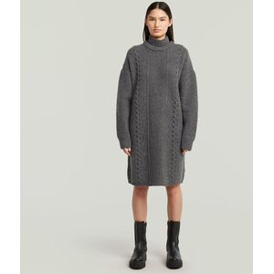 Cable Gebreide Jurk - Meerkleurig - Dames