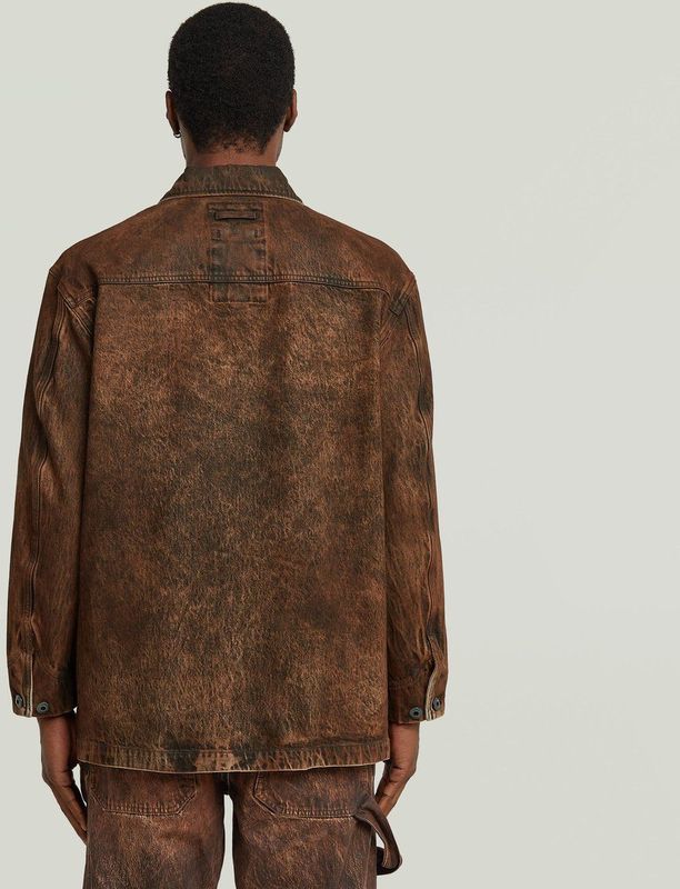 Regular fit jack in leerlook, model 'Chore'