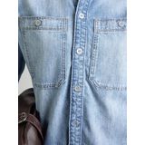 G-STAR - Blouse - Blauw - Denim - Klassieke Blouse met Lange Mouwen