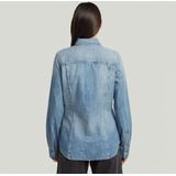 Slim Western - Overhemd - Midden Blauw - Dames