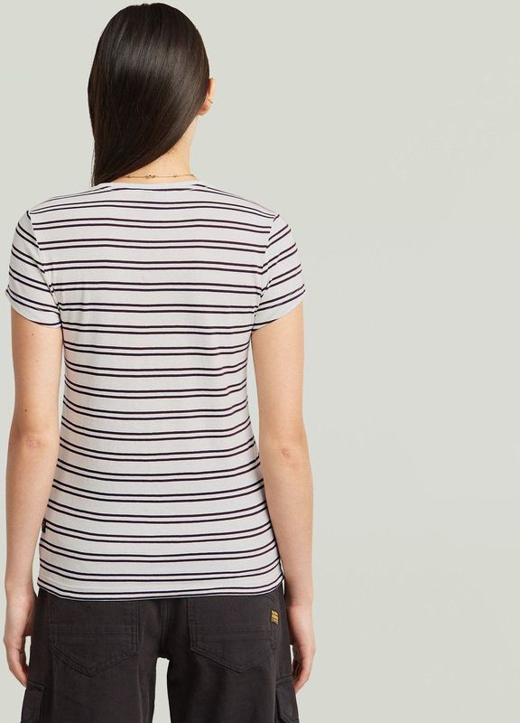G-star - Eyben Stripe 2.0 - T-shirt - Slim Fit - Korte Mouwen - V-hals