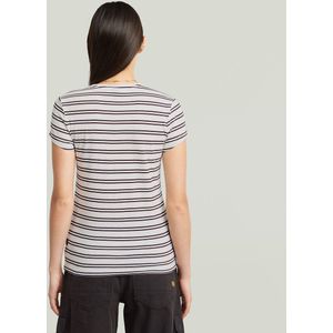 G-star - Eyben Stripe - T-shirt - Slim Fit - Korte Mouwen - V-hals