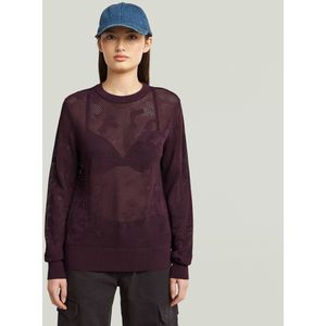 G-Star - D27724-B754-6484 - Pointelle Trui - Zwart - Viscose