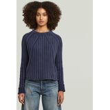 Washed Loose r Knit wmn, Beige (Dk Brick Gd D27725-d630-d848), XS