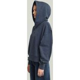 Washed A-Line Script - Hoodie - Donkerblauw - Dames
