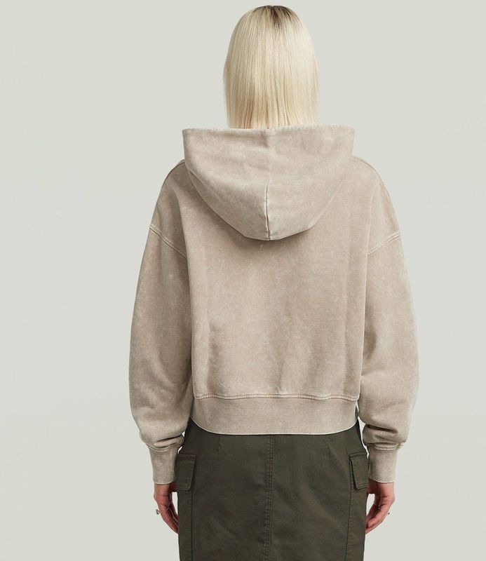 G-Star - D27726-D969-H714 - Hoodie - Beige - Gewassen A-lijn - Katoen - Lange Mouwen