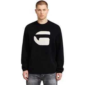 G - G Logo Relaxed - Gebreide Pullover - Zwart - Heren