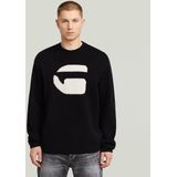 G - G Logo Relaxed - Gebreide Pullover - Zwart - Heren