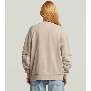 Washed 3D Mix - Oversized Sweater - Beige