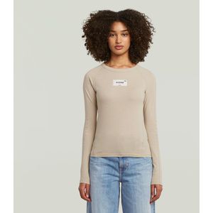 G-STAR - Shirt - Beige - Lange Mouw - Normale Pasvorm
