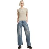 G-STAR - Shirt - Beige - Jersey - Ronde Hals - Kwartmouw