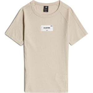 G-STAR - Shirt - Beige - Jersey - Ronde Hals - Kwartmouw