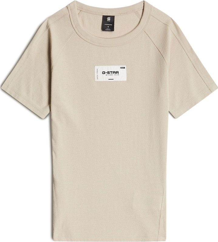 G-STAR - Shirt - Beige - Jersey - Ronde Hals - Kwartmouw