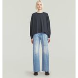 A Line Oversized T-shirt - Donkerblauw - Dames