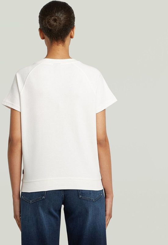 G-Star - D24512-D976-111 - Raglan T-shirt - Wit - Korte Mouwen - Biologisch Katoen - Duurzaam