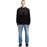 Woven Mix - Gebreide Trui - Zwart - Heren