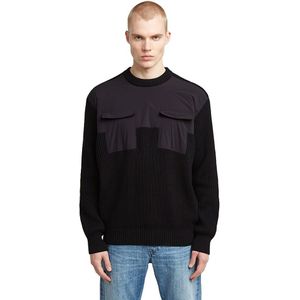 Woven Mix - Gebreide Trui - Zwart - Heren