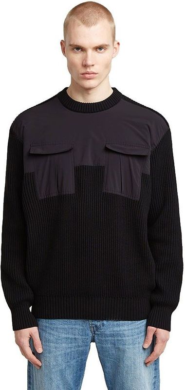 Woven Mix - Gebreide Trui - Zwart - Heren