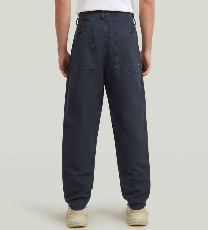 Pleated Chino Relaxed Tapered - Grijs - Heren Chino Broeken