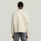 Scuba - Polo Collar Loose - Sweater - Wit - Relaxed Fit - Overhemdkraag