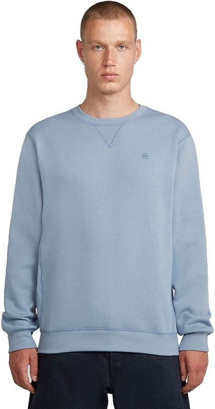 G-Star - D16917-C235-5304 - Premium Core Geribd Sweatshirt - Blauw - Biologisch Katoen - Duurzaam