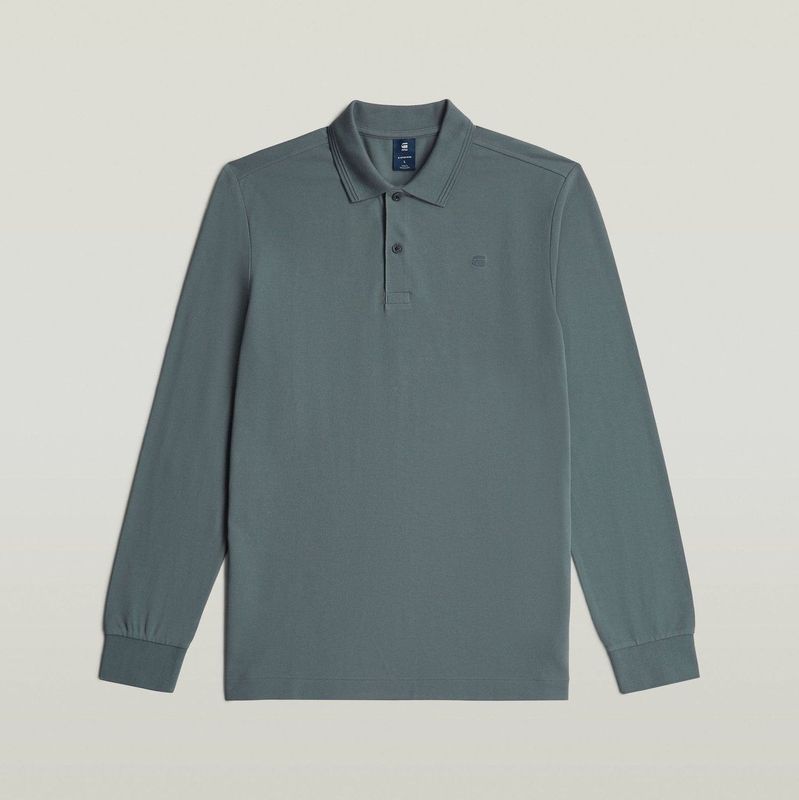 G-STAR - Dunda Slim Polo Ls - Poloshirt - Grijs - Axis D27683-5864-5781