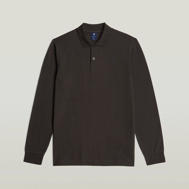 G-STAR Dunda Slim Polo ls, grijs (Cloack D27683-5864-5812), XS