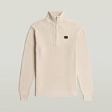 Pullover Half Zip Knit - Wit - Heren