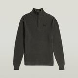 Pullover Half Zip Knit - Grijs - Gebreide Trui - Heren