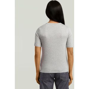 G-STAR - Shirt - Lichtgrijs - Jersey - Ronde Hals - Kwartmouw