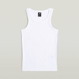 Ribbed - Tanktop - Wit - Dames