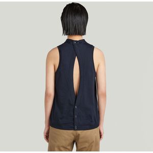 Open Back Knit Tanktop - Donkerblauw - Dames