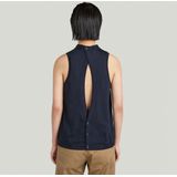 Open Back Knit Tanktop - Donkerblauw - Dames