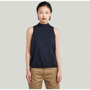 Open Back Knit Tanktop - Donkerblauw - Dames