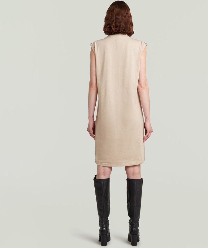 Seam Detail Loose - Jurk - Beige - Dames