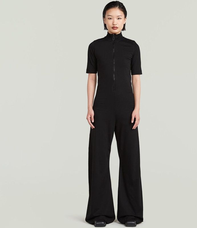 Wide Leg - Jumpsuit - Zwart - Dames