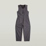 Jumpsuit - Grijs - Dames - Mouwloos - High Waist - 100% Katoen