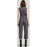 Jumpsuit - Grijs - Dames - Mouwloos - High Waist - 100% Katoen
