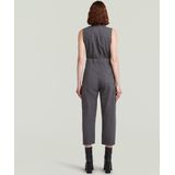 Jumpsuit - Grijs - Dames - Mouwloos - High Waist - 100% Katoen