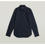 Slim Poplin Longsleeve Overhemd - Donkerblauw - Dames