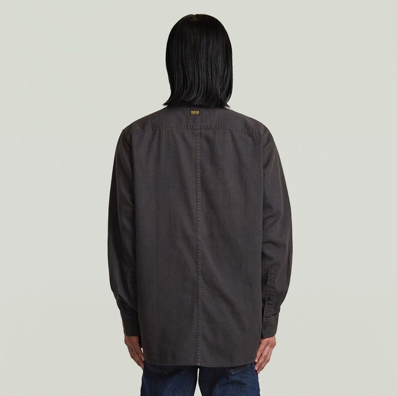 Overhemd - Grijs - Panelled Pocket - Regular Fit