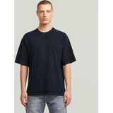 Washed Boxy T-shirt - Donkerblauw - Heren