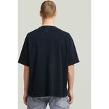 Washed Boxy T-shirt - Donkerblauw - Heren