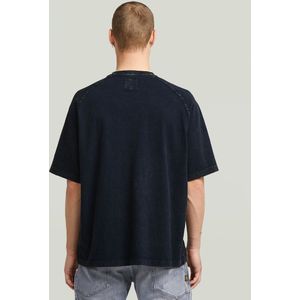 Washed Boxy T-shirt - Donkerblauw - Heren
