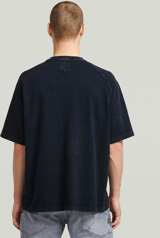 Washed Boxy T-shirt - Donkerblauw - Heren