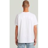 Flock Back Loose - T-shirt - Wit - Heren