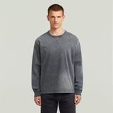 Washed Sweater - Zwart - Heren